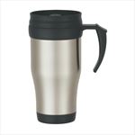 DH5841 16 Oz. Stainless Steel Travel Mug With Slide Action Lid And Custom Imprint